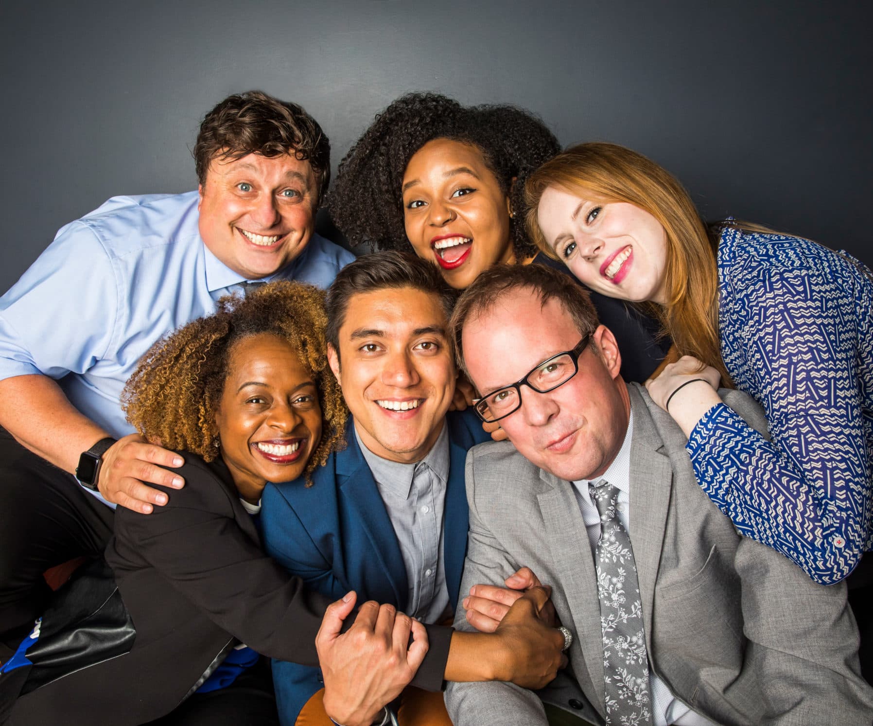 Top Row L-R: Frank Caeti, Asia Martin, Maureen Boughey. Bottom Row L-R: Holly Walker, Evan Mills, Cody Dove. Photo by Teresa Castracane Photography.