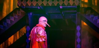 Vato Tsikurishvili as Cyrano in Synetic Theater's production of Cyrano de Bergerac. Photo by Johnny Shryock.