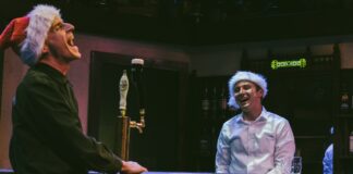 Matthew Keenan's An Irish Carol plays through December 31 at the Keegan Theatre. Photo by Mike Kozemchak.